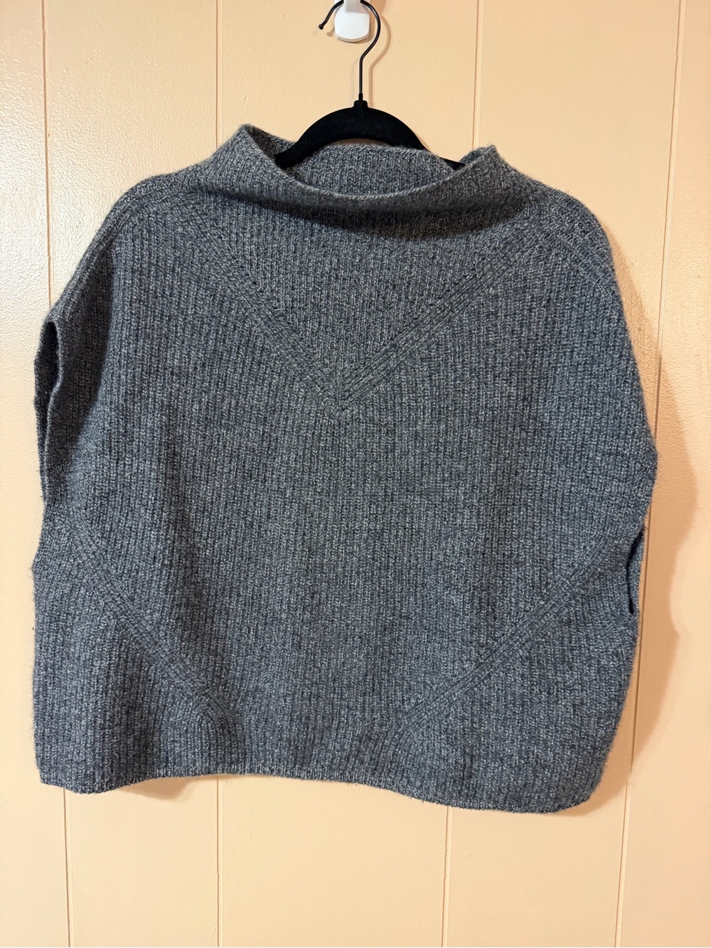 Anthropologie cashmere collection gray sleeveless mock neck sweater